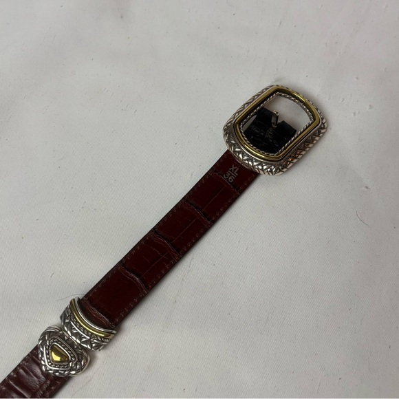 Women’s Brighton Marcus Two Tone Reversible Leather Belt Black/Brown Size XL 36” main image 4